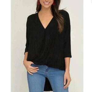 Everyday style Black High Low Top